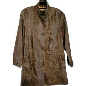 Roberto Gianni Lambskin Leather Coat VTG Grunge Super Soft 70's Y2K Streetwear